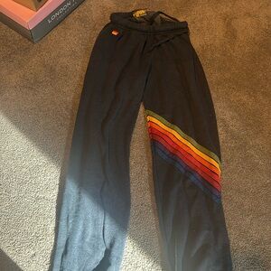 Womens/Teens Gently worn Aviator Nation grey striped sweatpants - size small